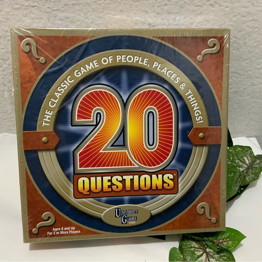 20 Questions University Games Classic Board Game People Places Things NEW Sealed